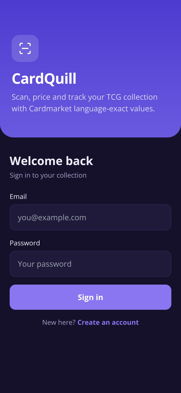 CardQuill screen 1