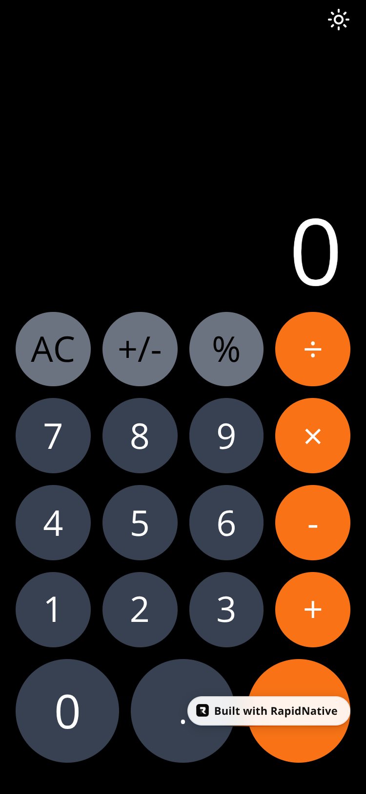 iOS Calculator screen 1