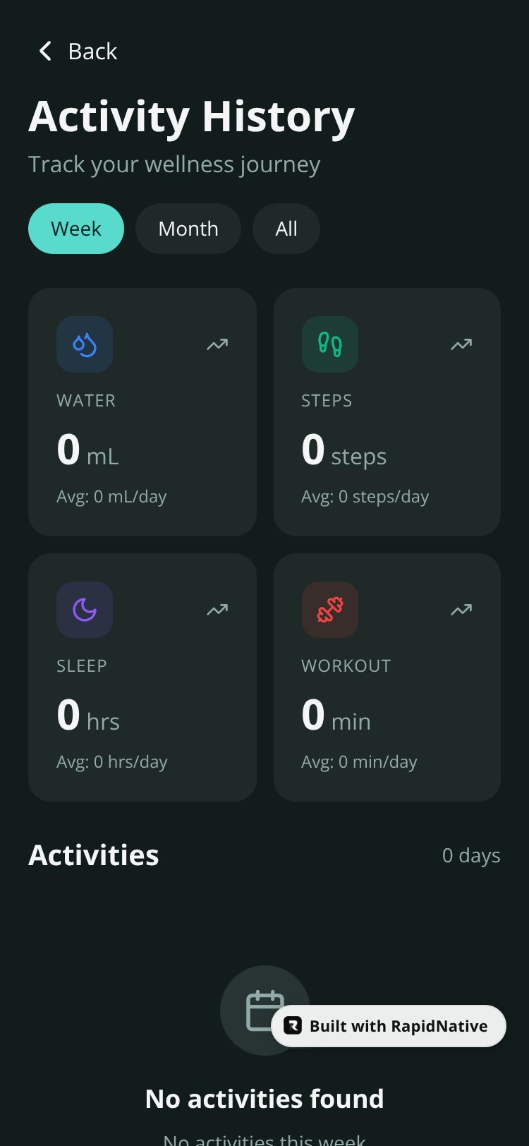VitalTrack screen 3