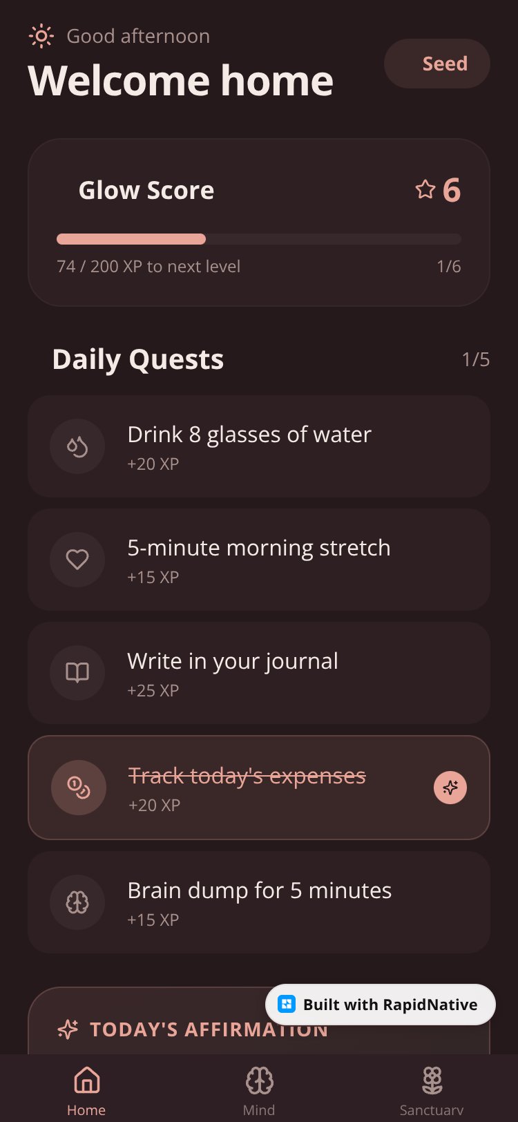 Soft Life OS screen 3