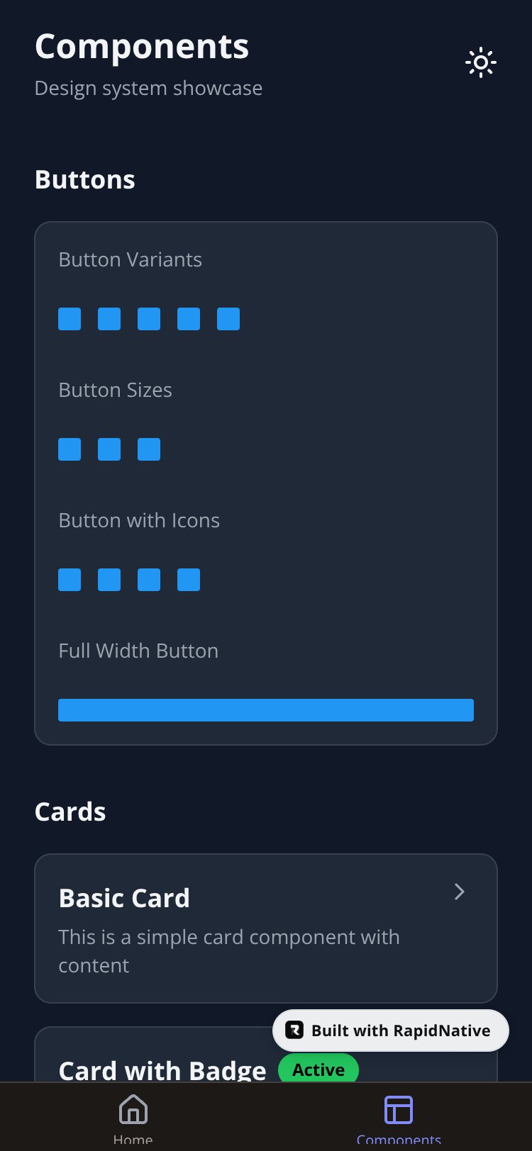 NativeBase Pro screen 1