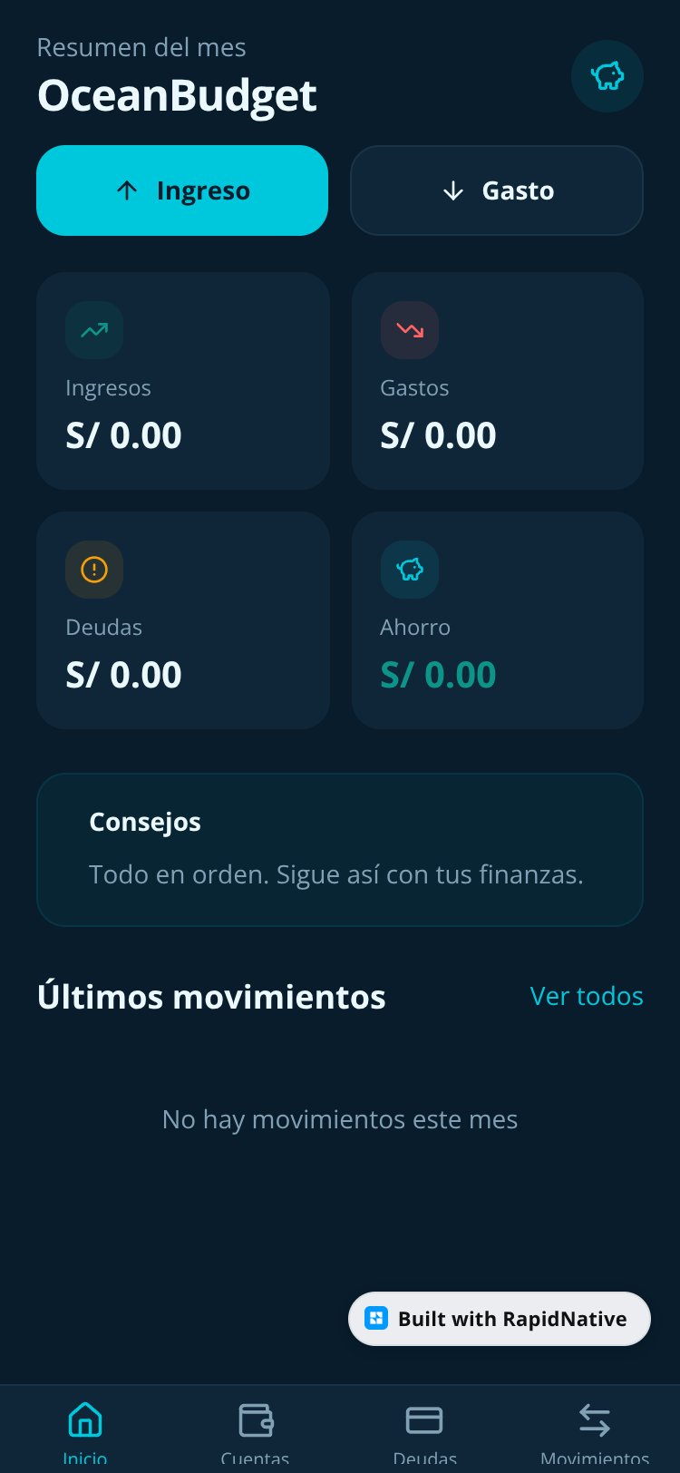 OceanBudget screen 3