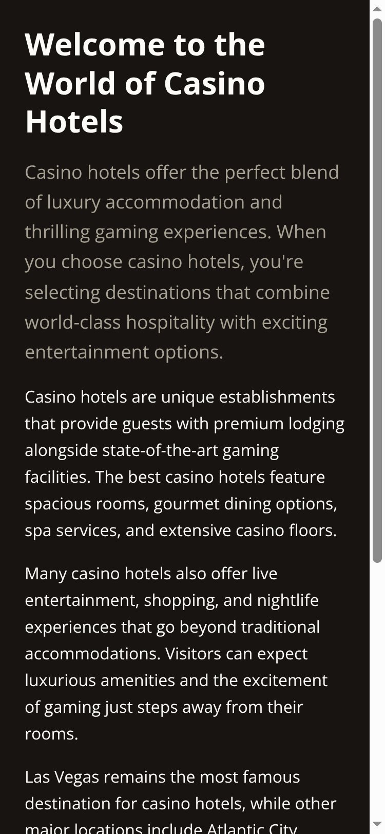 Casino Hotels Guide screen 1