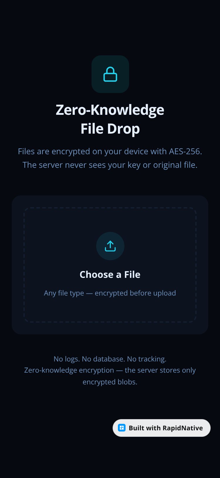 ZeroDrop screen 1