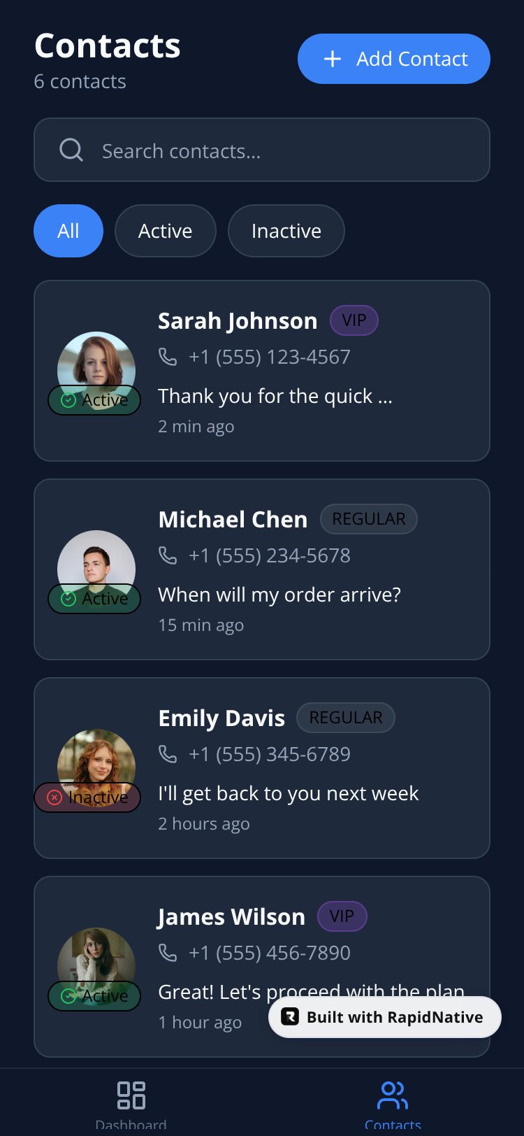 WhatsApp CRM Pro screen 1