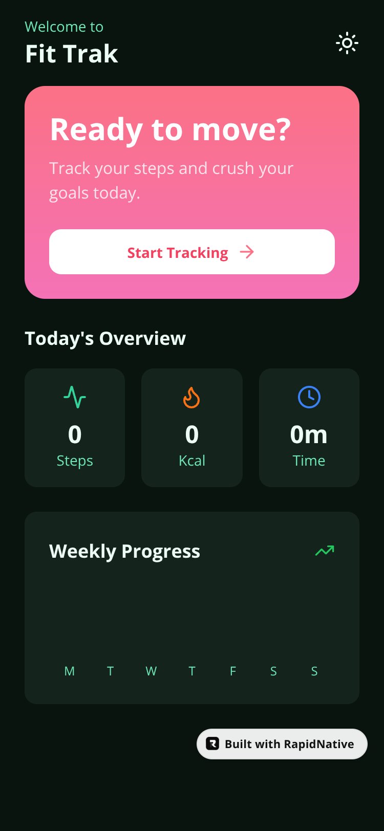 FitTrack screen 2