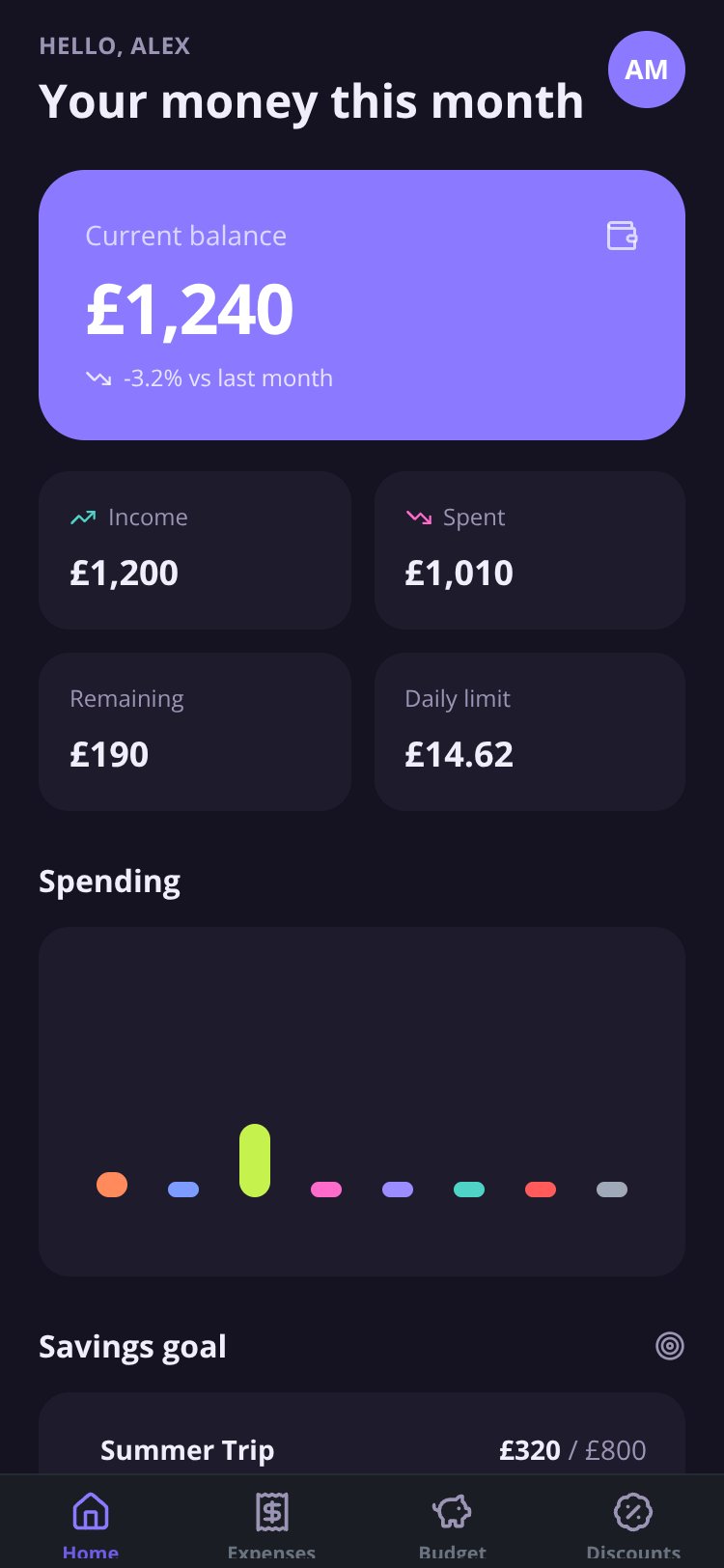 Student Wallet screen 5
