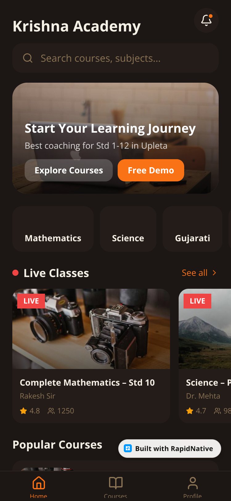Krishna Academy screen 3