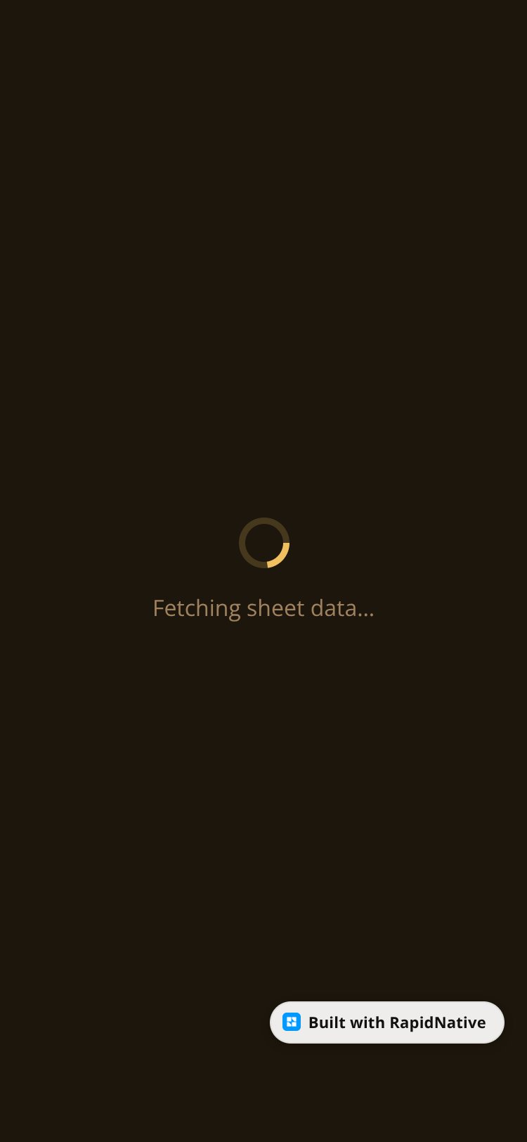 Sheet Viewer screen 1