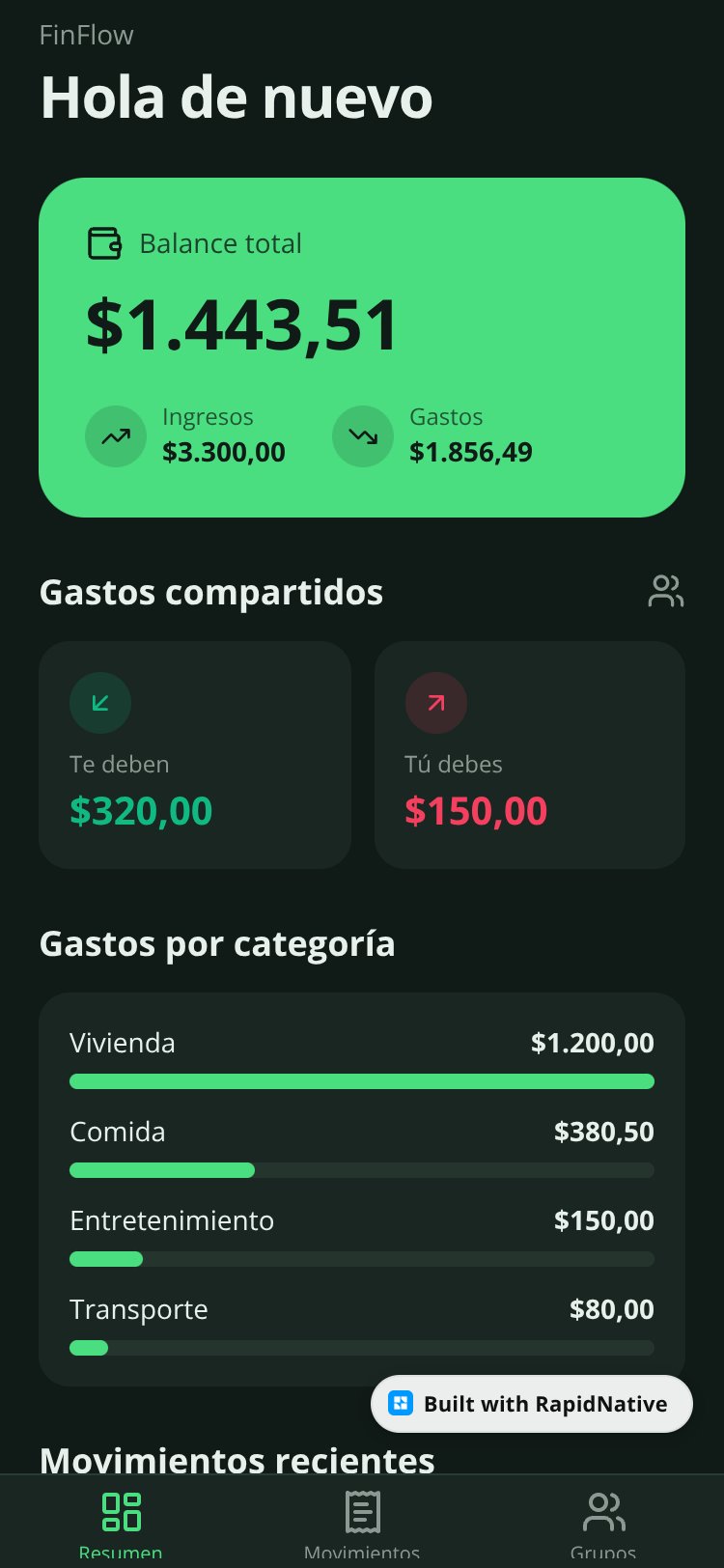 FinFlow screen 2