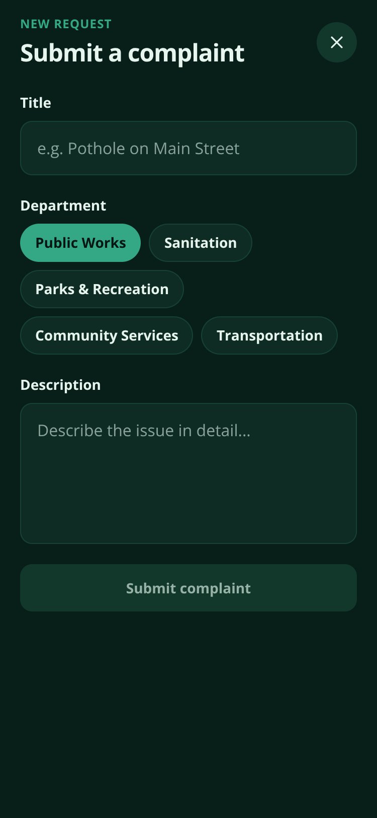 Civic Tracker screen 5