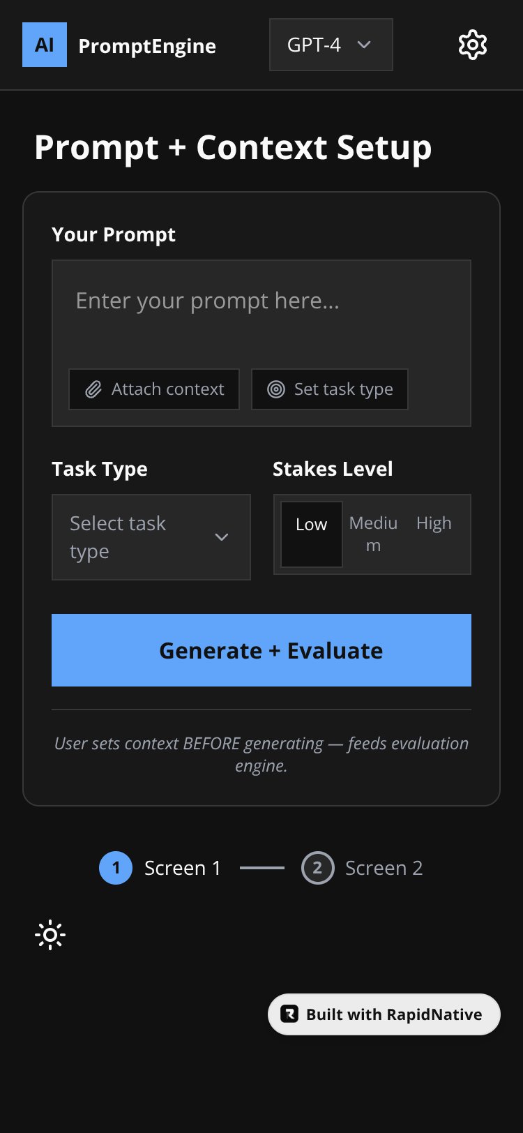Prompt + Context App screen 4