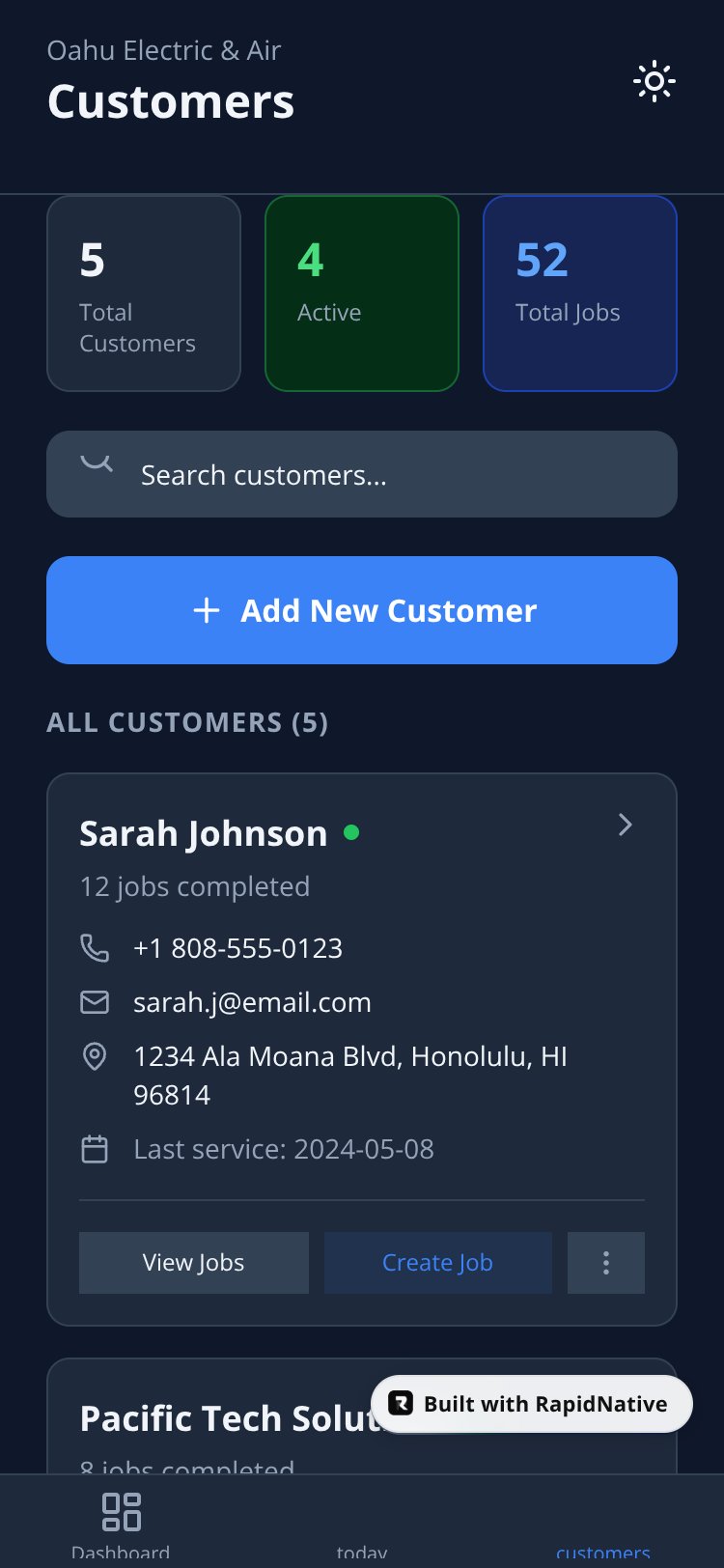 Oahu Electric & Air screen 3