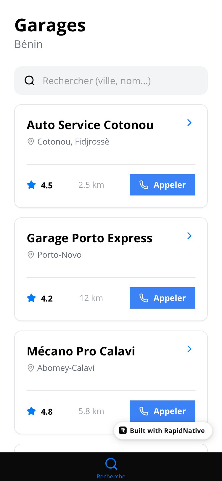 GarageConnect Bénin screen 1