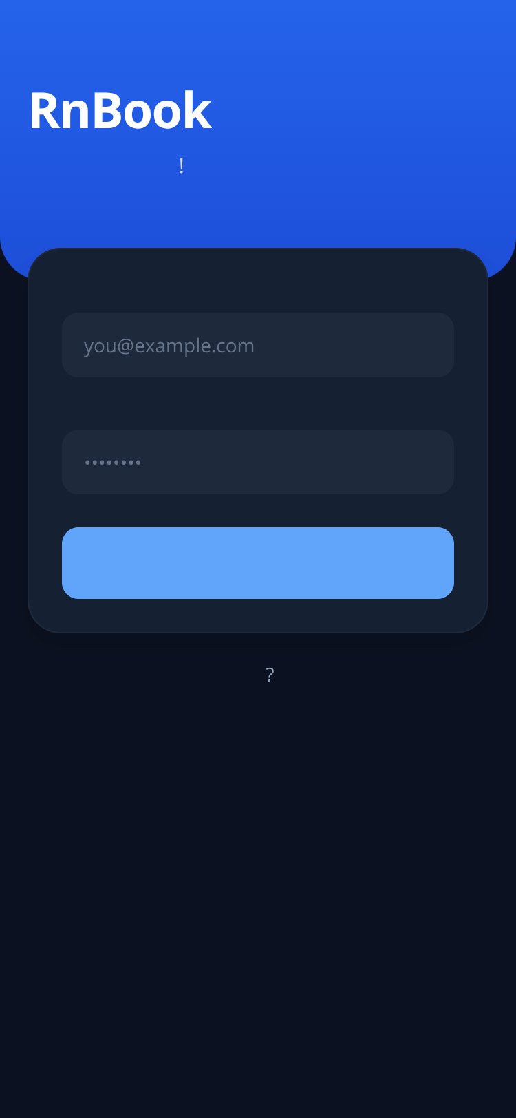 RnBook screen 1