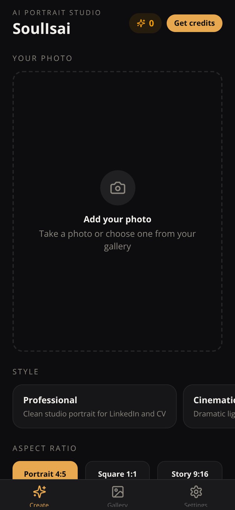 Portrait Studio screen 3