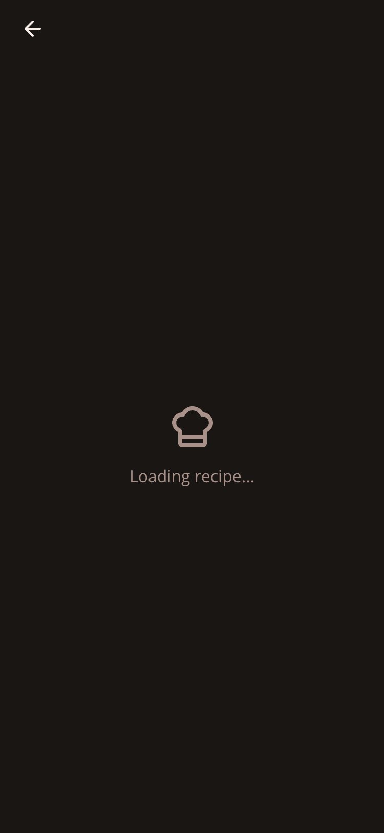 My Recipes screen 4