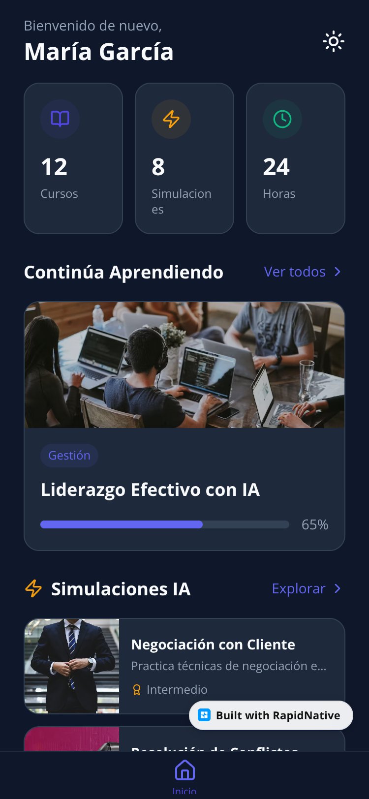 Corporate Academy screen 1