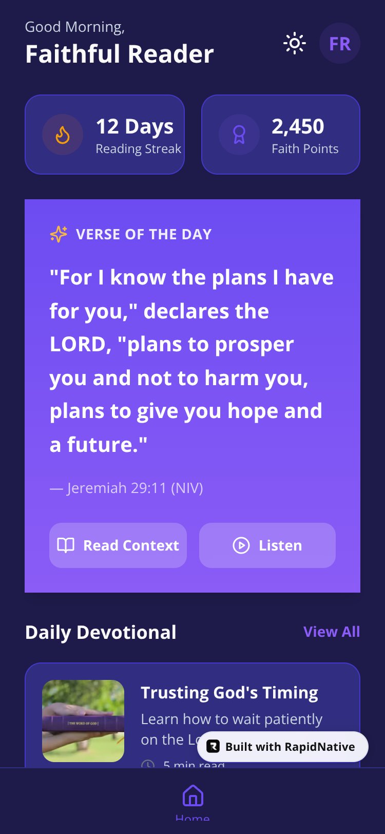 FaithVerse screen 2