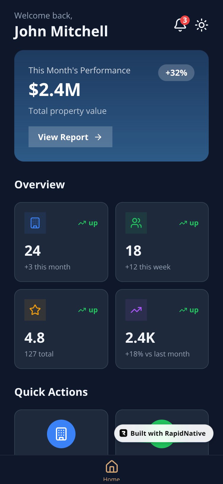 QuickCore screen 1
