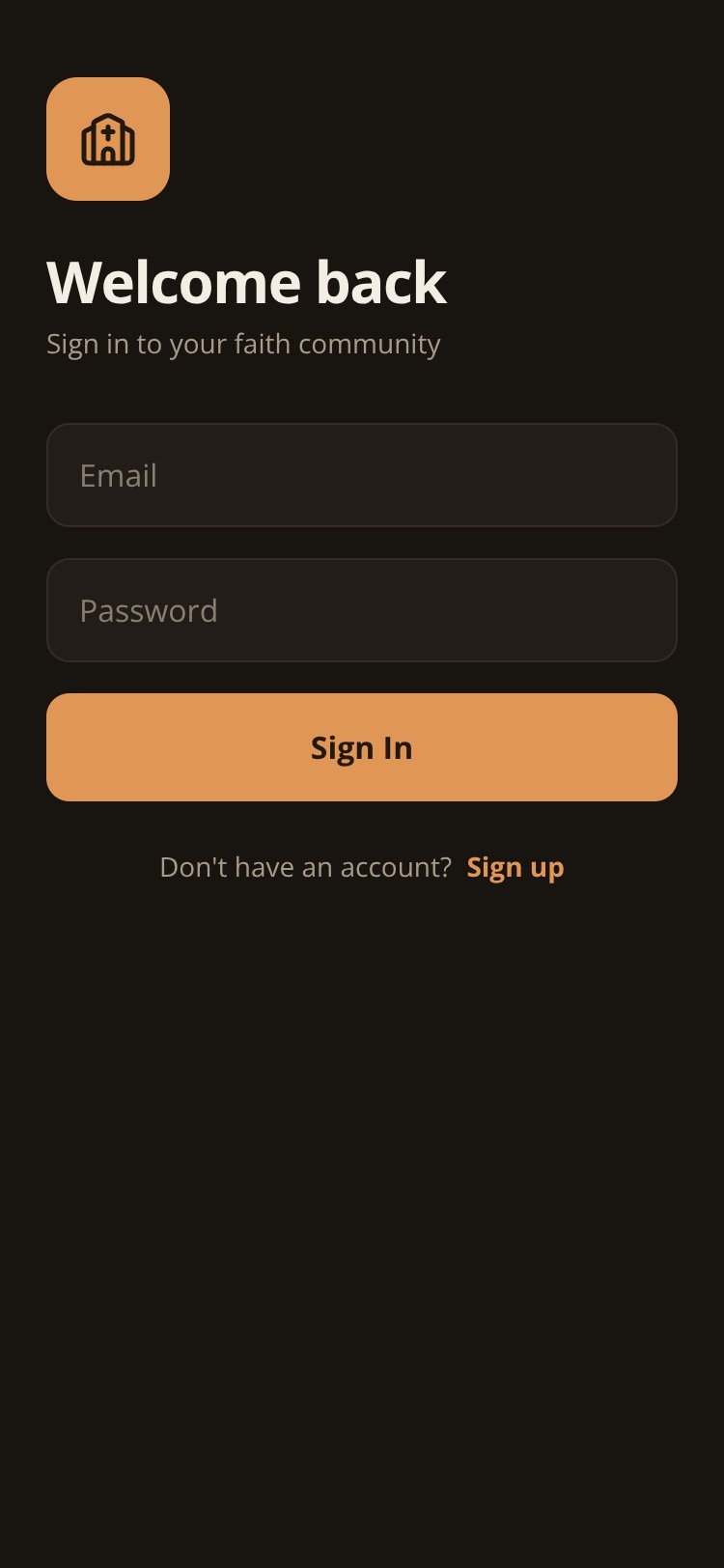 FaithHub screen 1