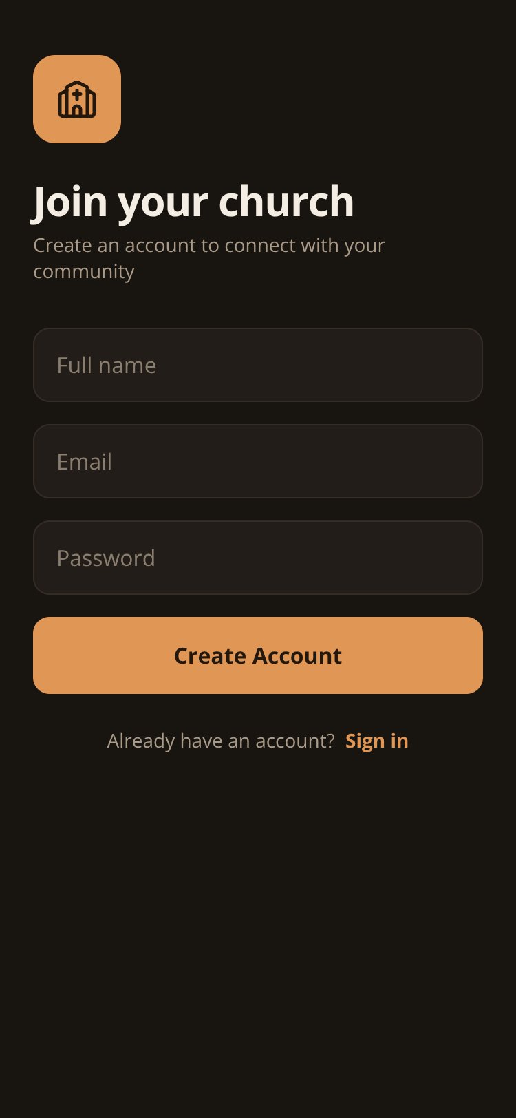 FaithHub screen 2