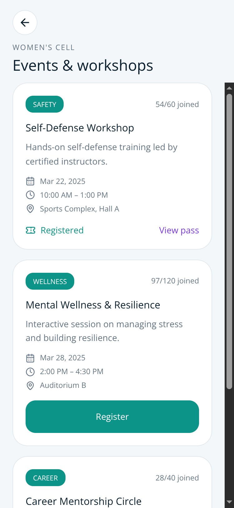 RapidNative App screen 2