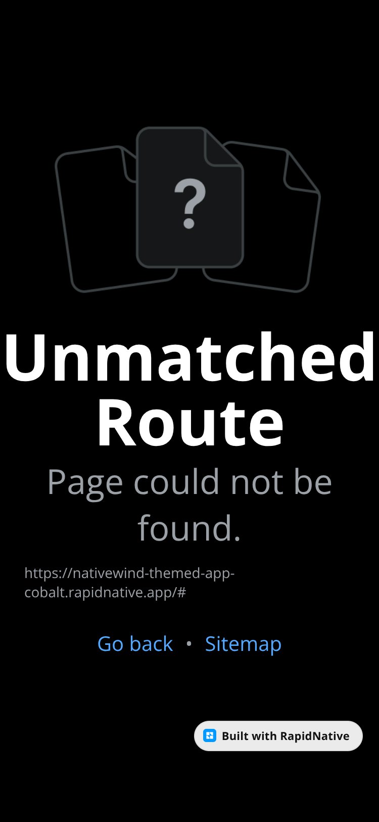 NativeWind Themed App screen 1