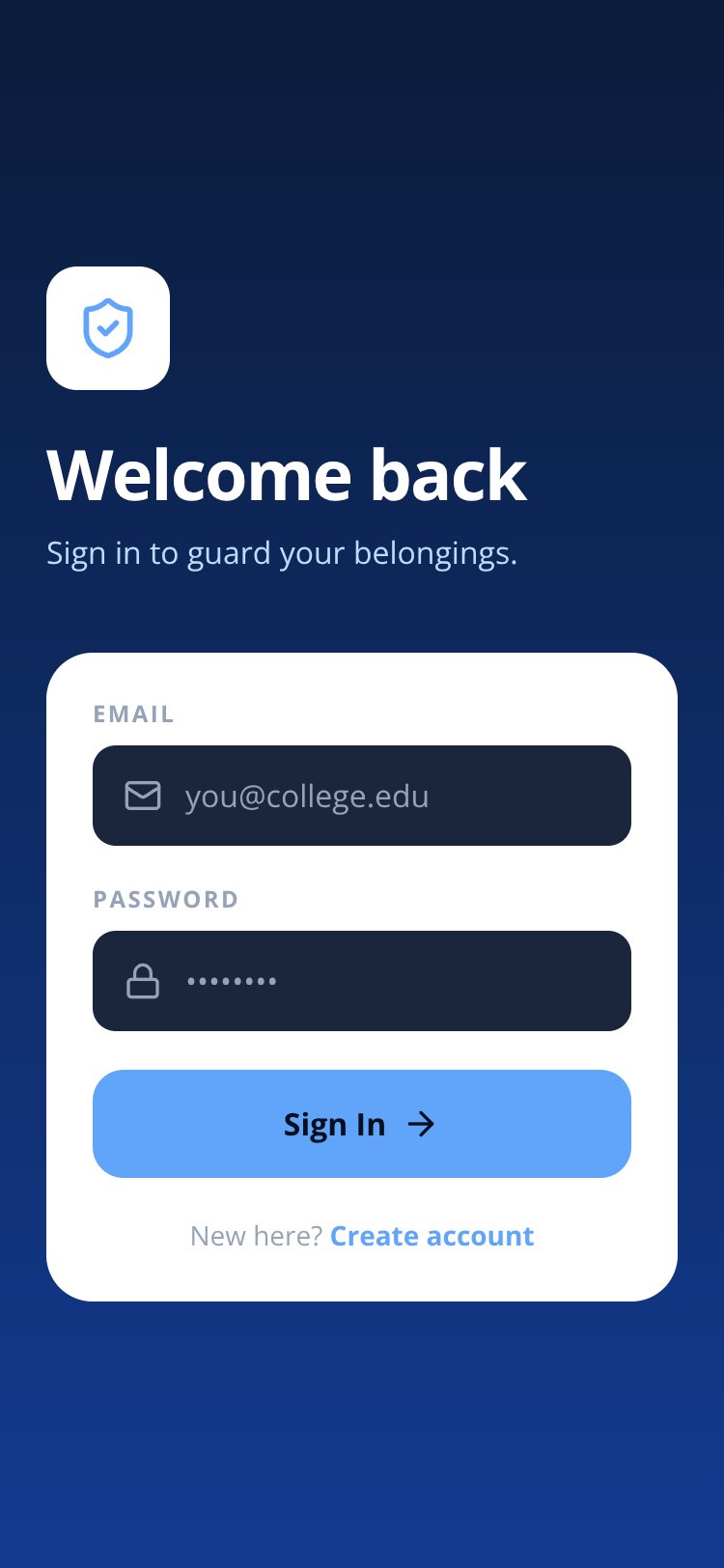 RapidNative App screen 2
