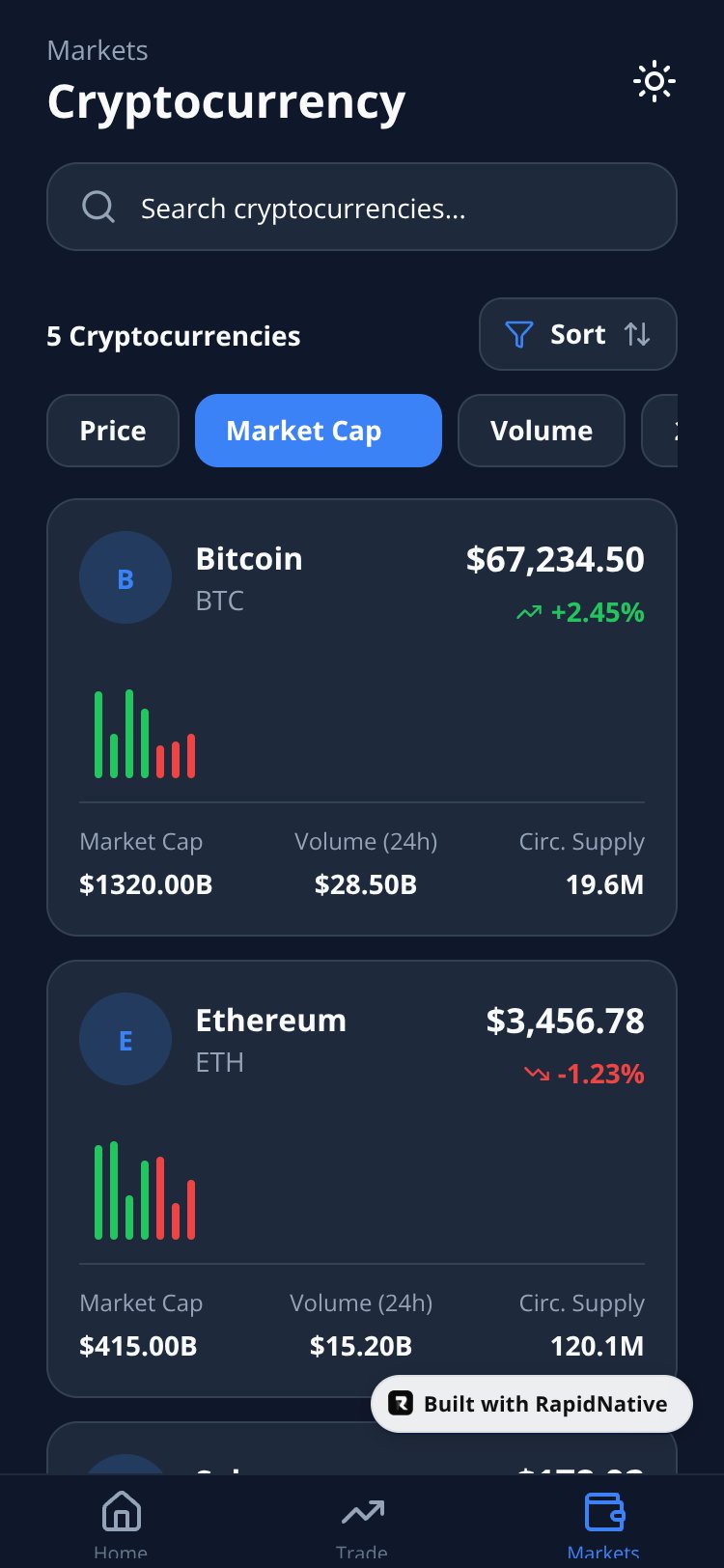 CryptoVault screen 2