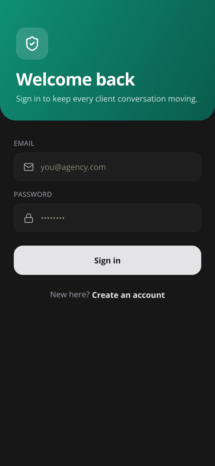 RapidNative App screen 1