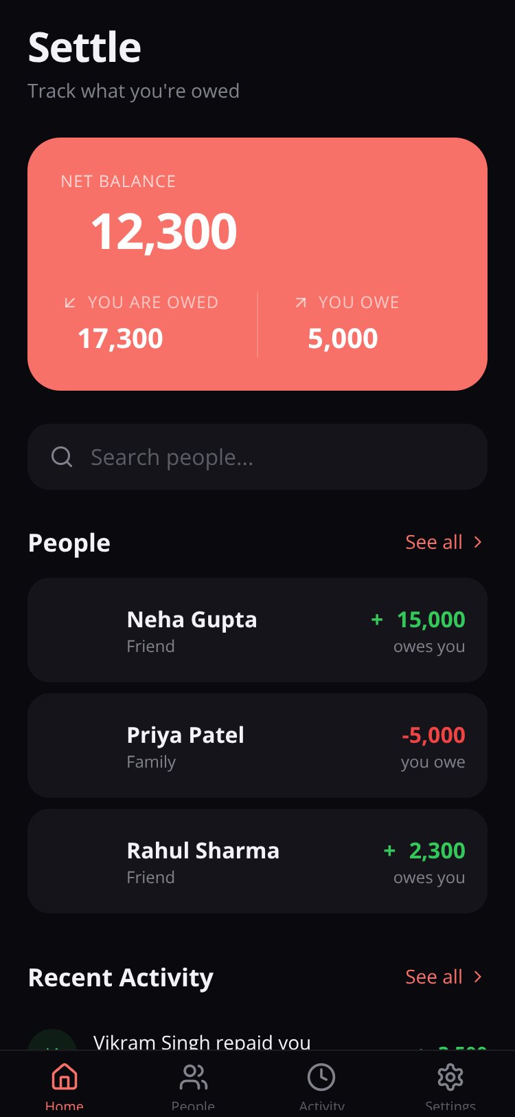 Settle screen 2