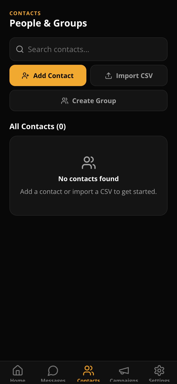 The Lion WhatsApp Sender screen 2