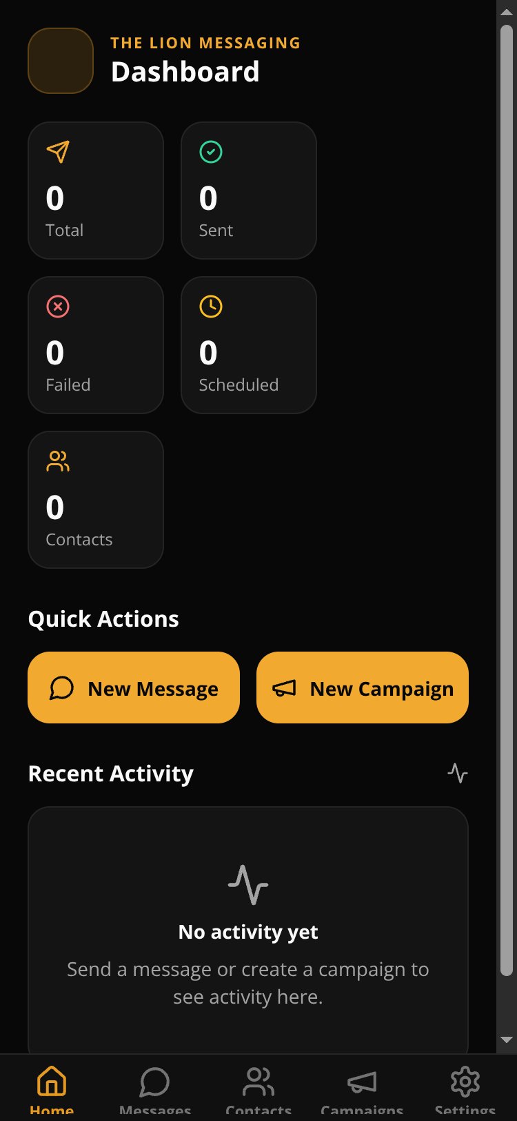 The Lion WhatsApp Sender screen 3