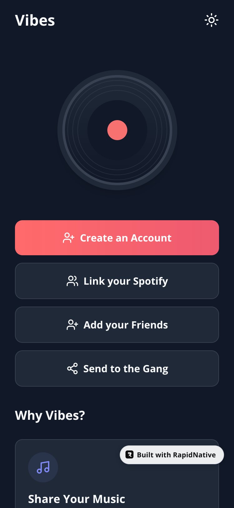 Vibes screen 3