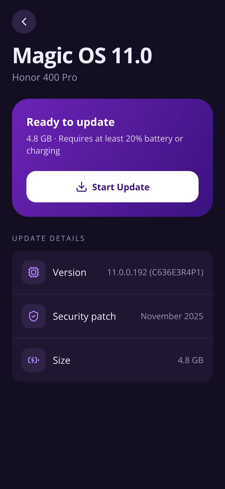 Magic OS 11 screen 2