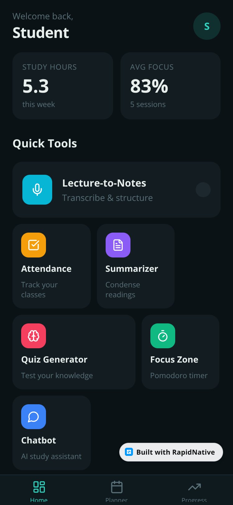 StudyHub screen 2