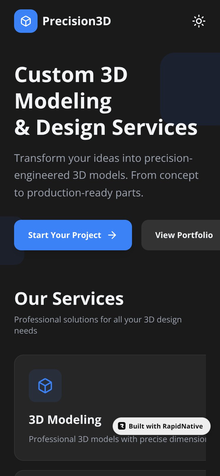 Precision3D Studio screen 1