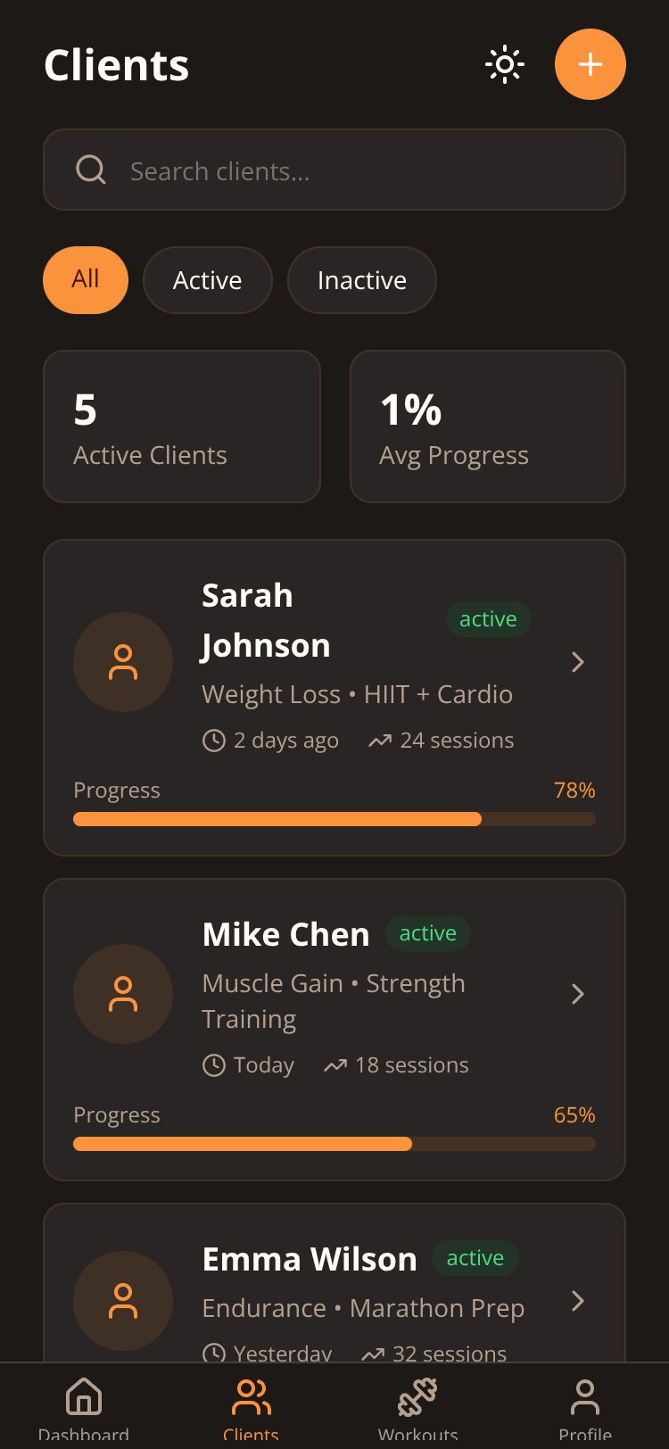 FitCoach Pro screen 1