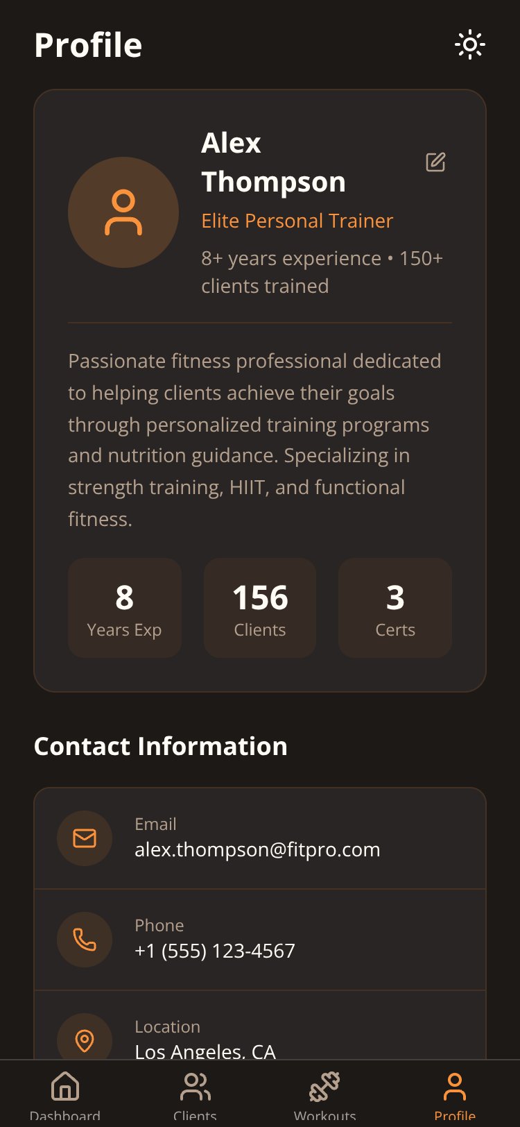 FitCoach Pro screen 3