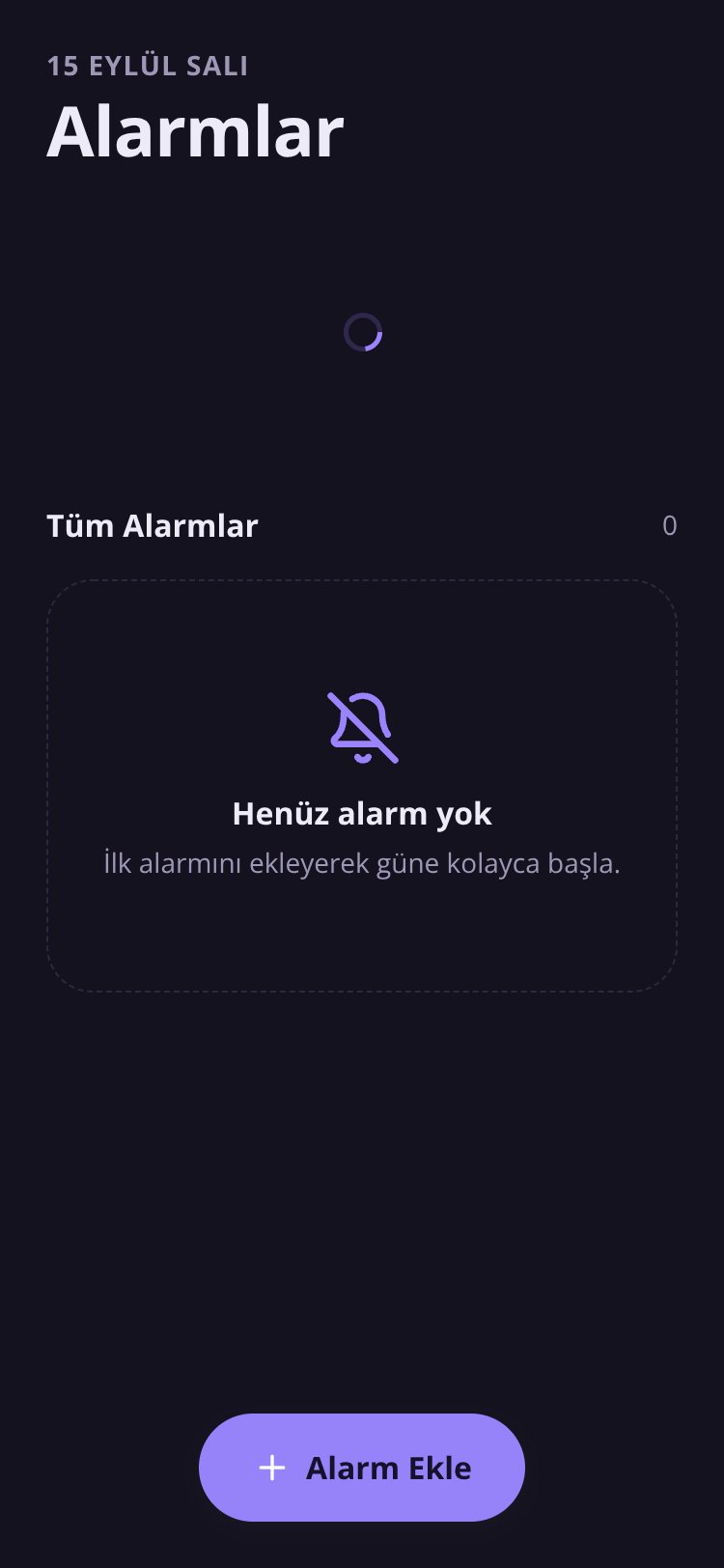 Alarm screen 3