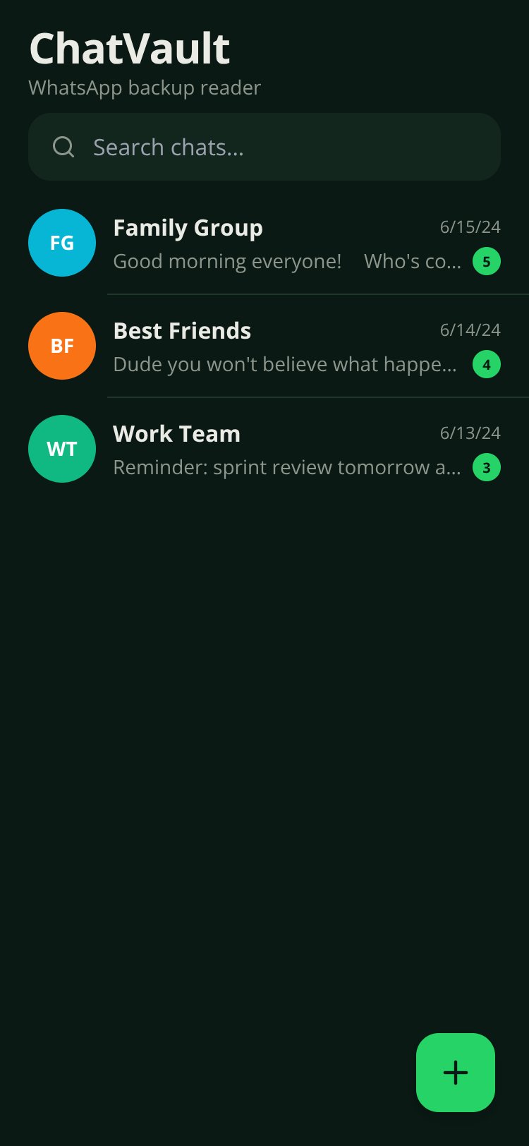 ChatVault screen 1