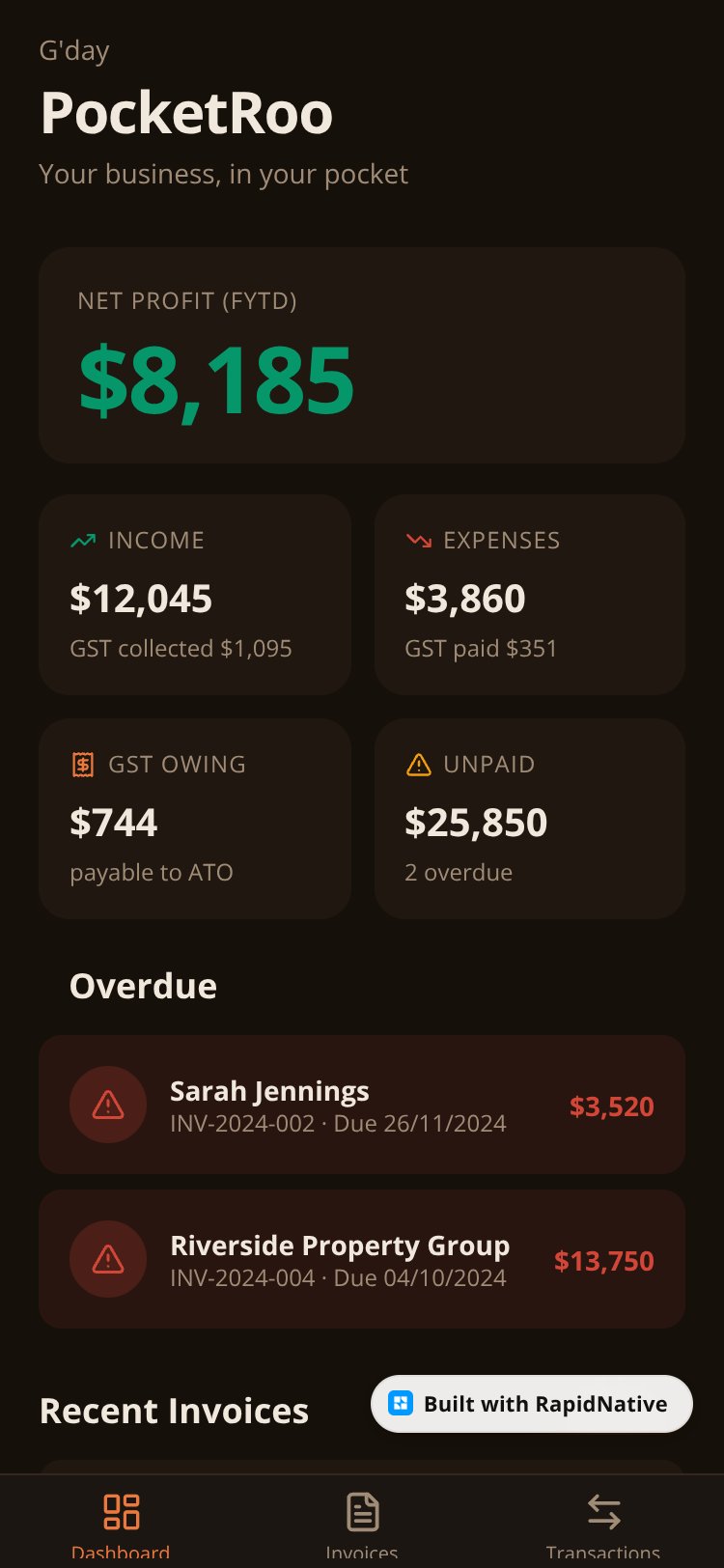 PocketRoo screen 1