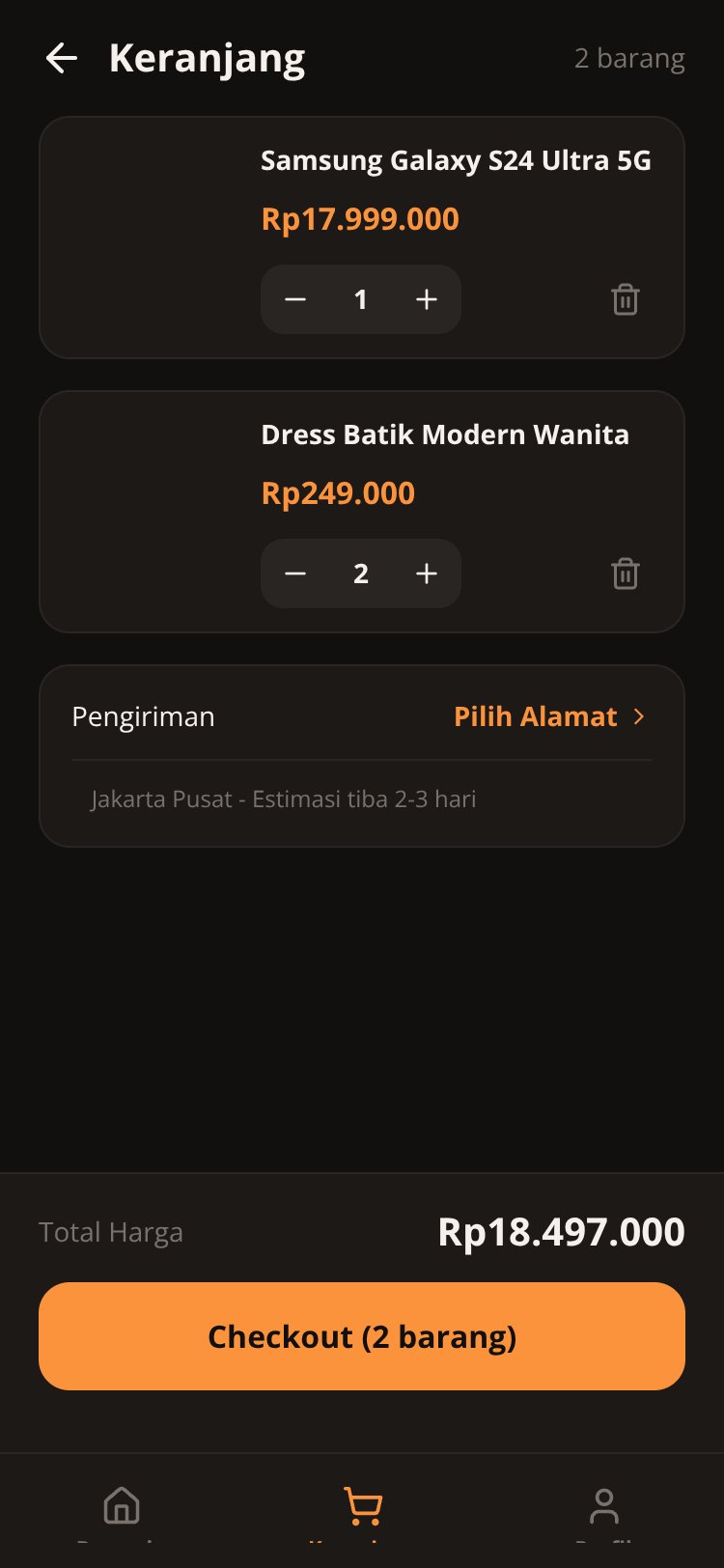 MarketHub screen 1