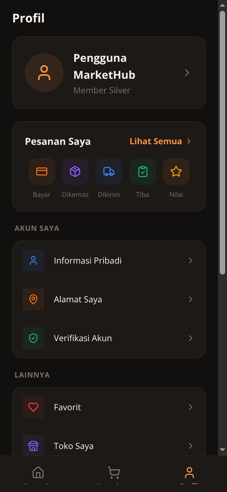 MarketHub screen 3