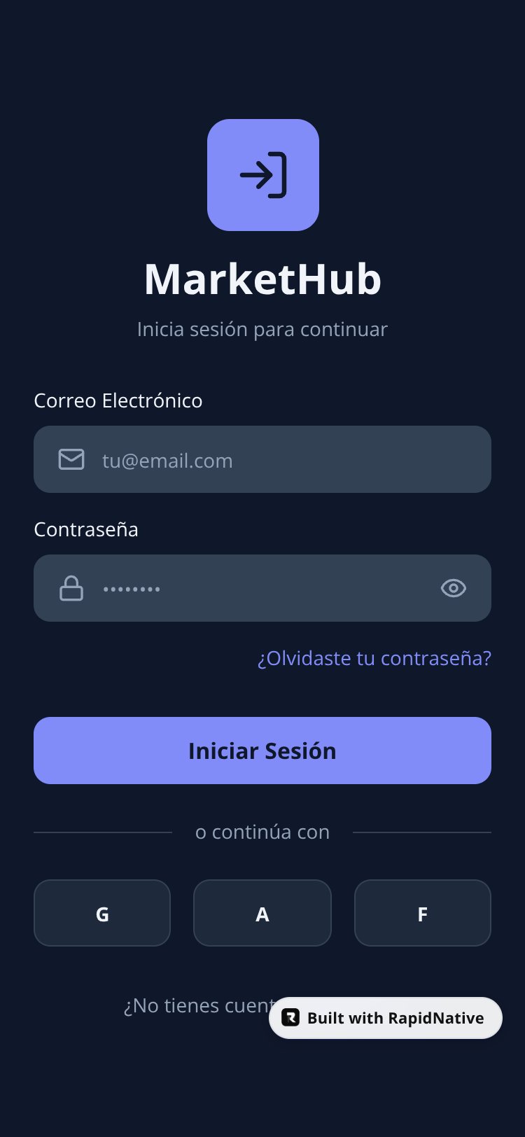 MarketHub screen 2