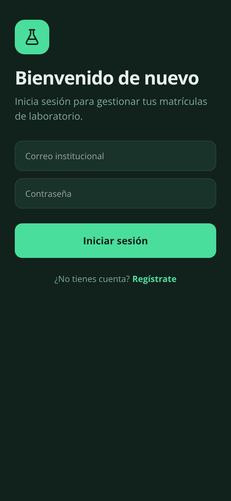 LabMatrícula screen 1