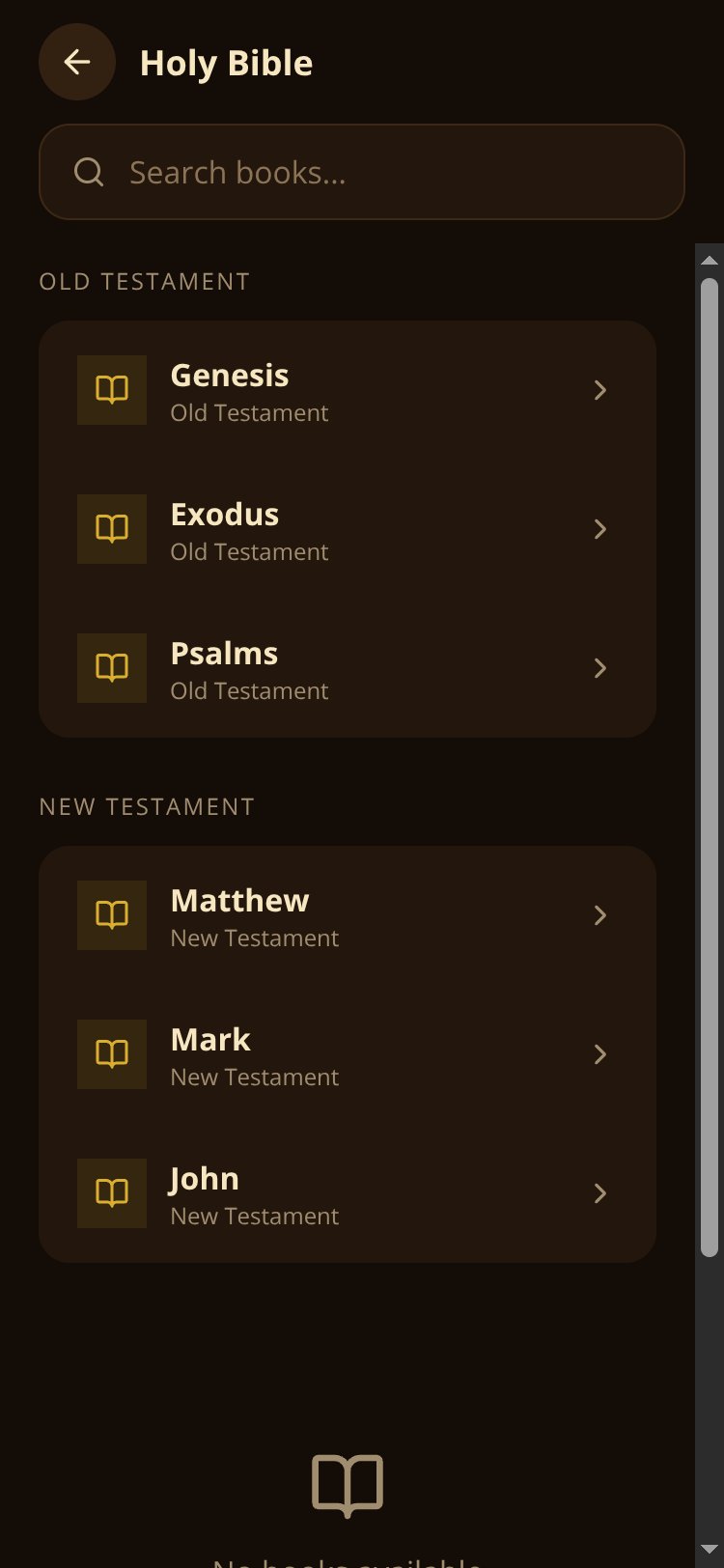 Catholic Bible screen 1