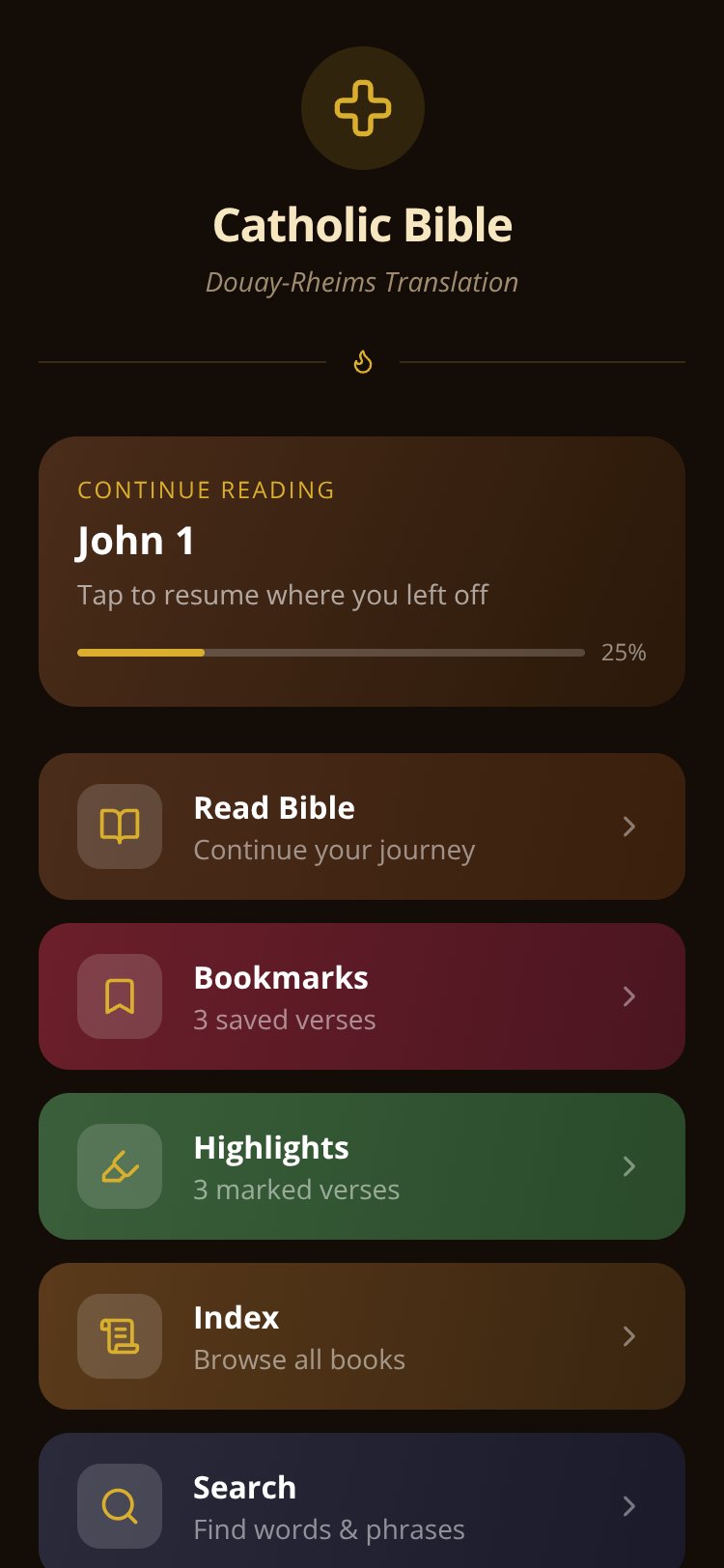 Catholic Bible screen 2