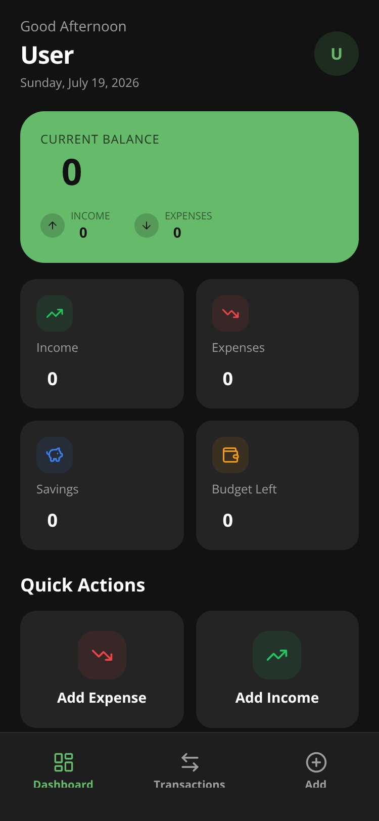 Expense Tracker screen 2